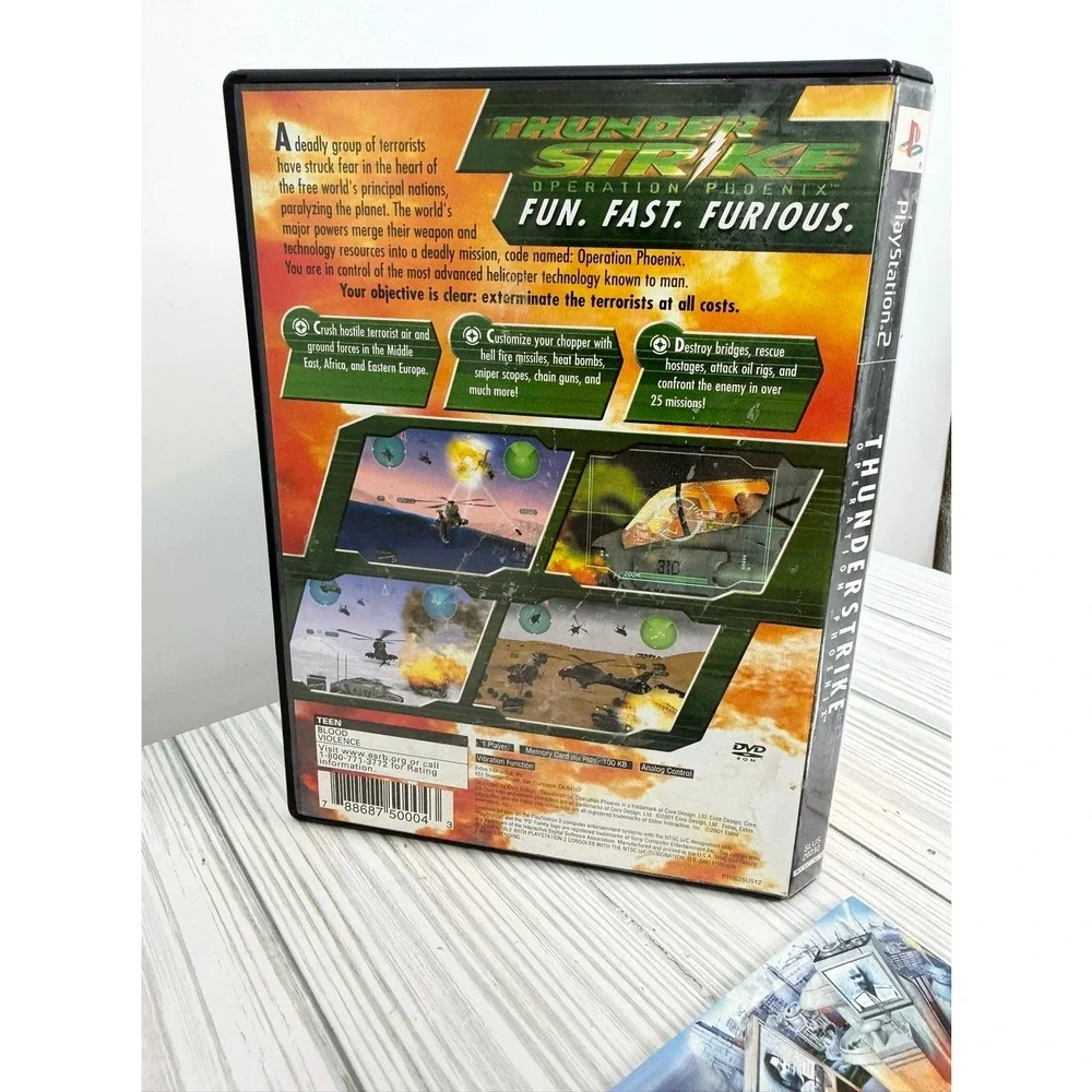 PS2 Thunder Strike Operation Phoenix CIB/Registration Card  TESTED